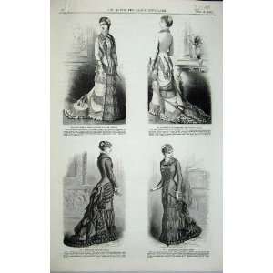   1880 Womens Fashion Costume Toilette Mantle Bag Hood