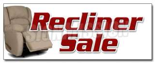 24 RECLINER SALE DECAL sticker furniture chairs sofa coffee tables 