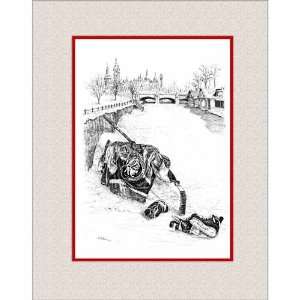  Hockey Art Ottawa Senators Matted Print