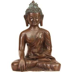   in Bhumisparsha Mudra   Copper Sculpture from Nepal
