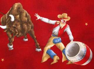County Fair Country Cowboy Rodeo Bull Riding Clowns Red Buckskin Craft 