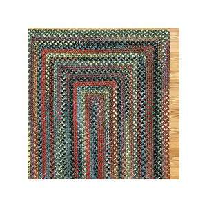    Plymouth Concentric Rectangle Braided Rug, Parakeet