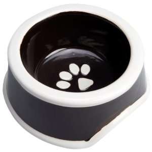    Ounce Paw Print Cut Out Bowl Black/Cream, Set of 2