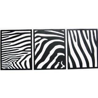Black Zebra Square Wall Sticker Vinyl Decal Kids Room 3  8 x 10 by 