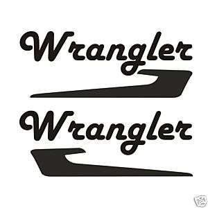 Jeep Wrangler Graphic Bold Script Font Stickers/Decals  