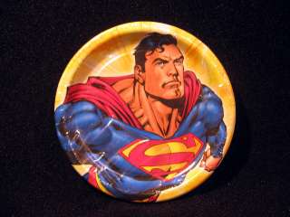 Superman DESSERT CAKE PLATES Party Supplies Tableware Super Man  