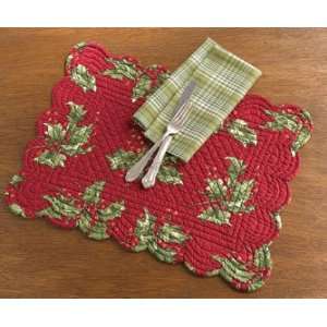  Holly Plaid Reversible Placemats  Set of Four