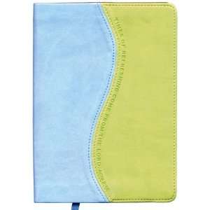 Green & Blue Faux Leather Pocket Scripture Journal Prayer Diary Times 