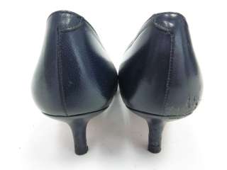  of martinez valero navy leather pumps shoes in a size 6 5 these great