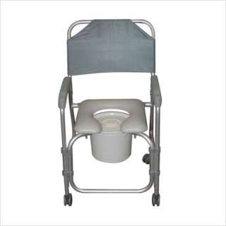   Medical Lightweight Portable Shower Chair Commode in Grey 11114KD 1