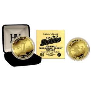  San Jose Sharks 2009 Presidents? Trophy 24KT Gold Coin 