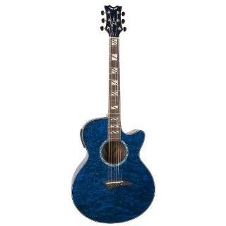 Dean Performer Acoustic Electric Guitar Quilt Ash Transparent Blue