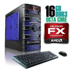   AMD FX Gaming PC, W7 Home Premium, Black/Blue