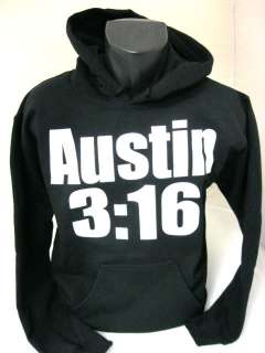 Stone Cold Steve Austin 3:16 Black Hoody Sweatshirt New  