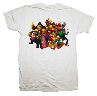 Super Mario Kart Nintendo Cast Of Characters Video Game Soft T Shirt 