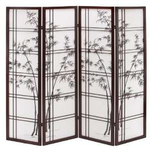  wood 4 panel screen room divider 71h, 72w: Home 