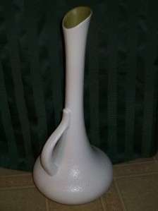  Vtg Royal Haeger Textured White Pottery Ewer Pitcher Floor Vase  