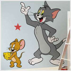 TOM AND JERRY Wall Decals Cat Mouse Cartoon Stickers  