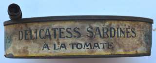 1920s Norway JANUS Brand Sardines in Tomato Sauce Tin with KEY OPENER 