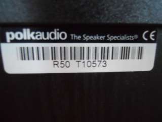   Polk Audio Tower Floor Stereo Speakers Black R50 Wood Cabinet  