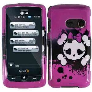  Pink Skull Hard Case Cover for LG Prestige AN510 Cell 