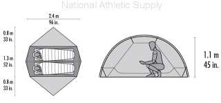 MSR Hoop Tent 2 Person Lightweight Shelter 3 Season New 040818051399 