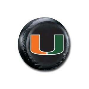    Miami Hurricanes UM NCAA Black Spare Tire Cover