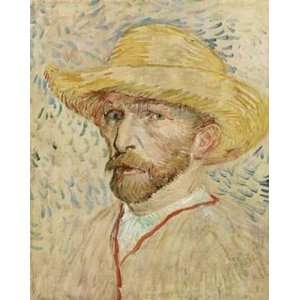 Vincent Van Gogh   Self Portrait With Straw Hat Par Giclee 