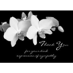  Sympathy Memorial Thank You Note Card    Orchids Health 