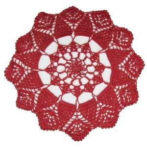  Hand crocheted Table Centerpiece   Coral Brick