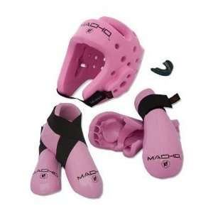  Macho Martial Arts   Dyna 5 Pc. Sparring Gear Set   Pink 