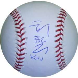 Hong Chih Kuo Signed Chinese/English Baseball:  Sports 