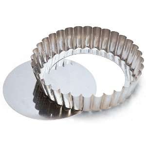  World Cuisine Tin Plate Fluted Deep Tart Mold Dia. 9 1/2 