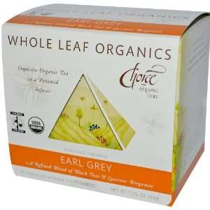 Whole Leaf Organics, Earl Grey, 15 Tea Pyramids, 1.05 oz (30 g 