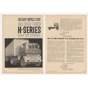  1961 Ford H Series Tractor Super Duty Truck 2 Page Print 