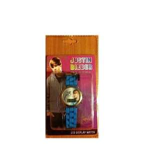    Justin Bieber Blue Gel Strap LCD Display Watch Toys & Games