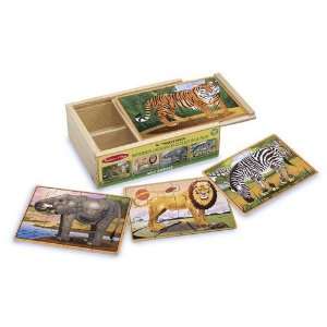  Wild Animals Puzzle in a Box: Toys & Games
