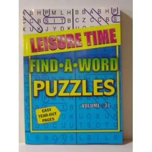  LEISURE TIME FIND A WORD PUZZLES Toys & Games